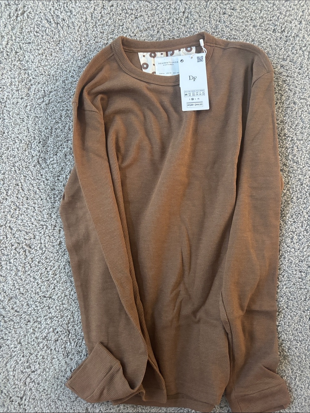 Denim & Flower Men’s Crewneck Sweater in Brown